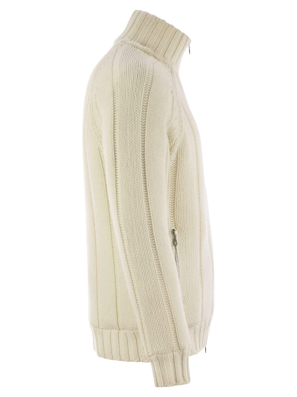 Brunello Cucinelli Men Cashmere Knit Down Jacket With Zip Luosophy