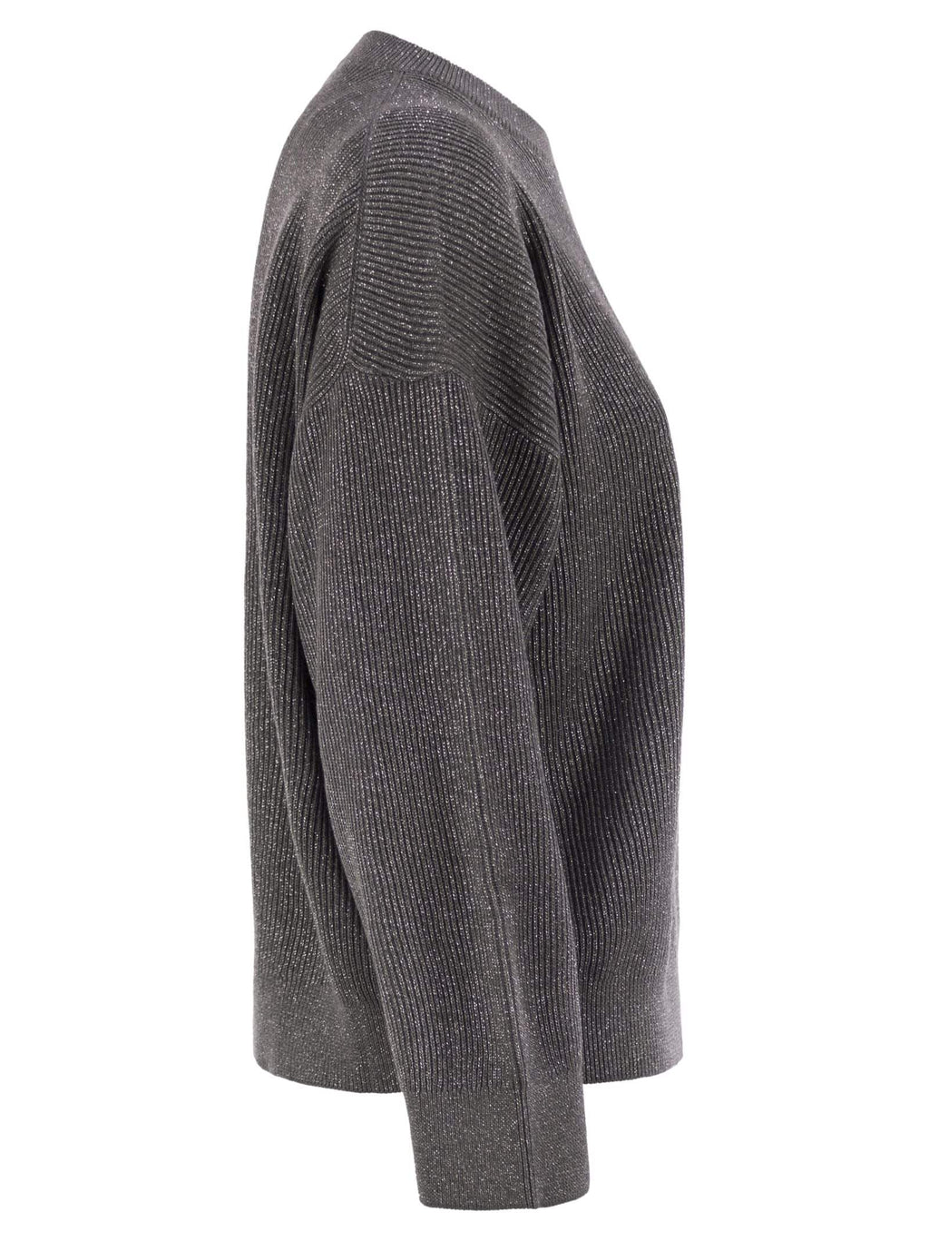 Brunello Cucinelli Women Cotton And Viscose Rib Sweater Luosophy