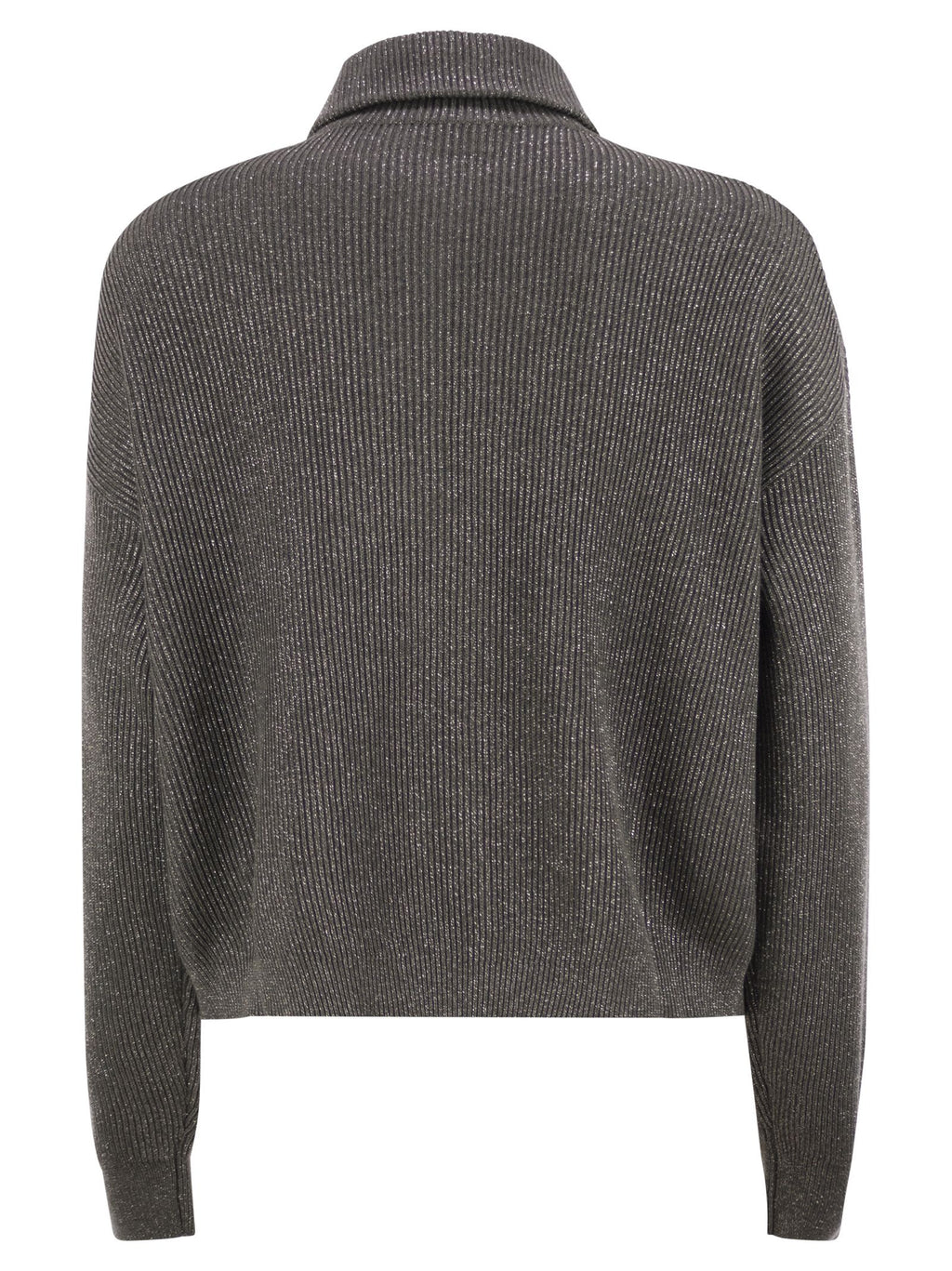 Brunello Cucinelli Women Cotton And Viscose Rib Knit High Collar Luosophy