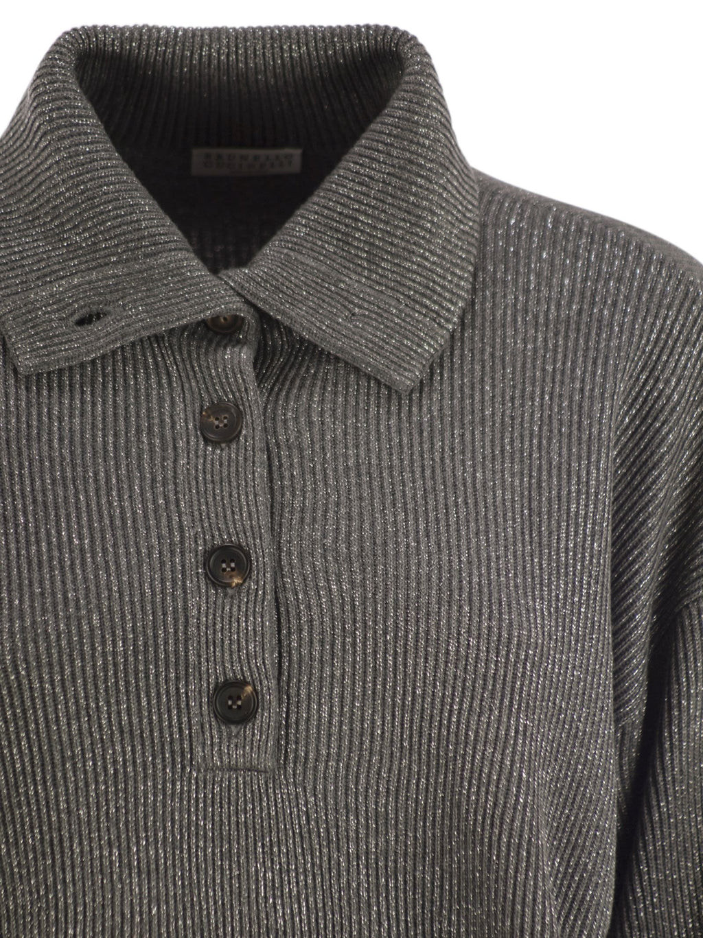 Brunello Cucinelli Women Cotton And Viscose Rib Knit High Collar Luosophy