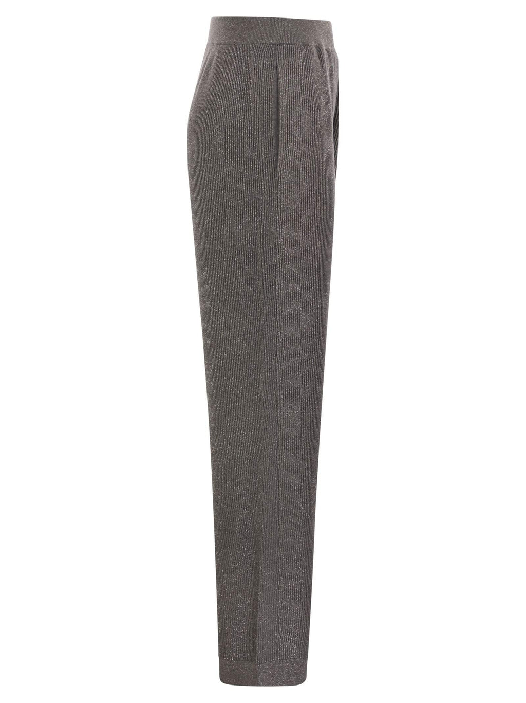 Brunello Cucinelli Women English Rib Cotton And Viscose Pants Luosophy