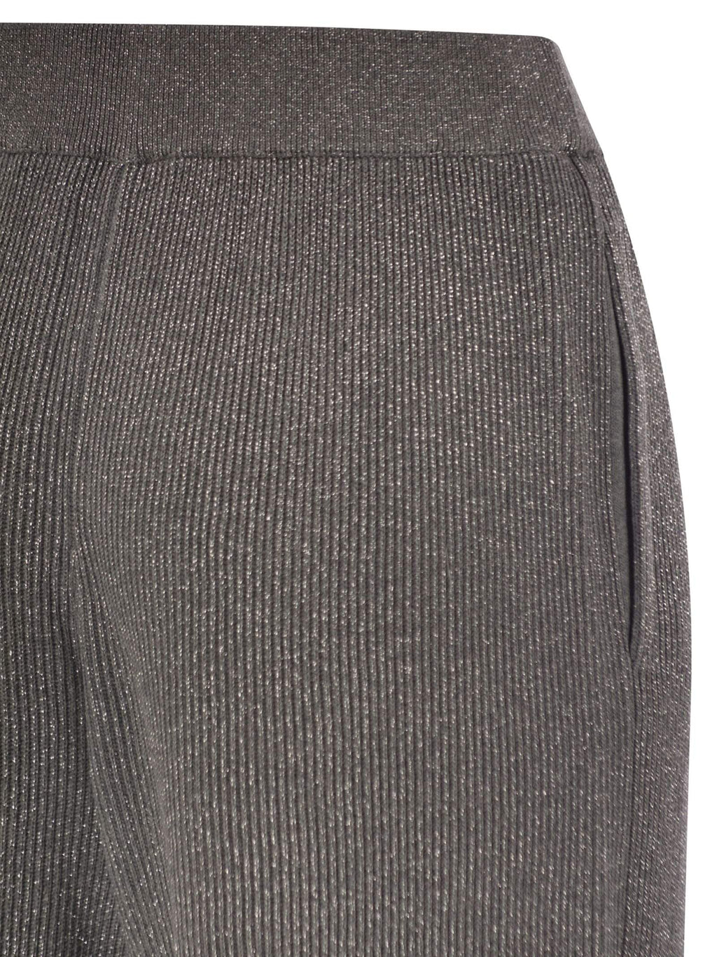 Brunello Cucinelli Women English Rib Cotton And Viscose Pants Luosophy