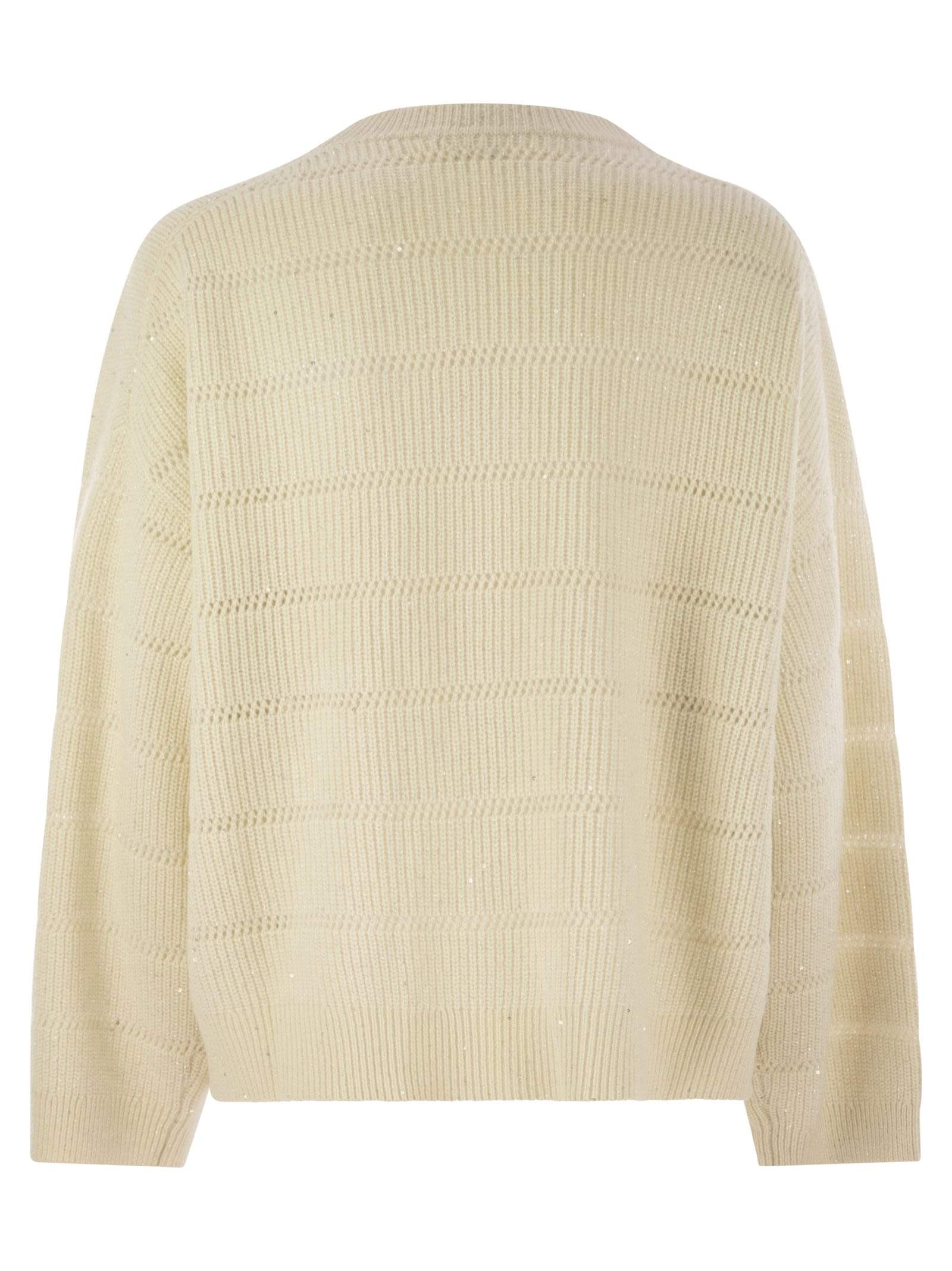 Brunello Cucinelli Women Cashmere And Wool Crew-Neck Sweater Luosophy