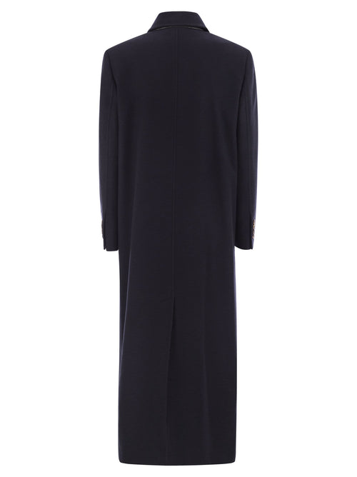 Brunello Cucinelli Women Long Wool Coat With Jewellery Luosophy