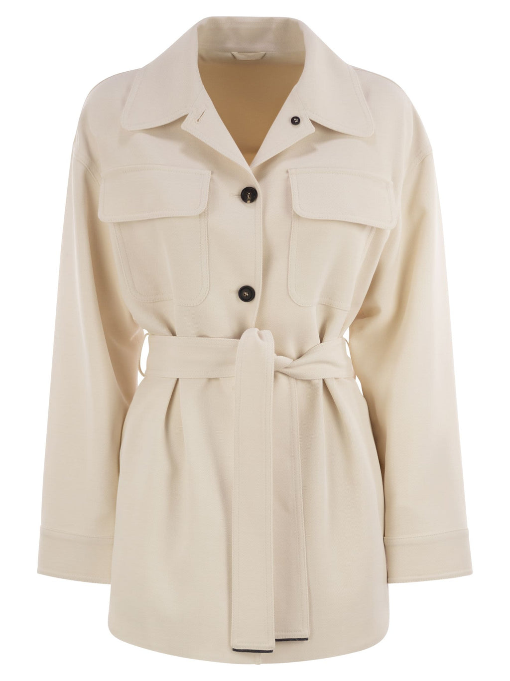 Brunello Cucinelli Women Viscose And Wool Safari Jacket Luosophy
