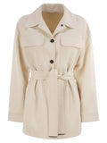 Brunello Cucinelli Women Viscose And Wool Safari Jacket Luosophy