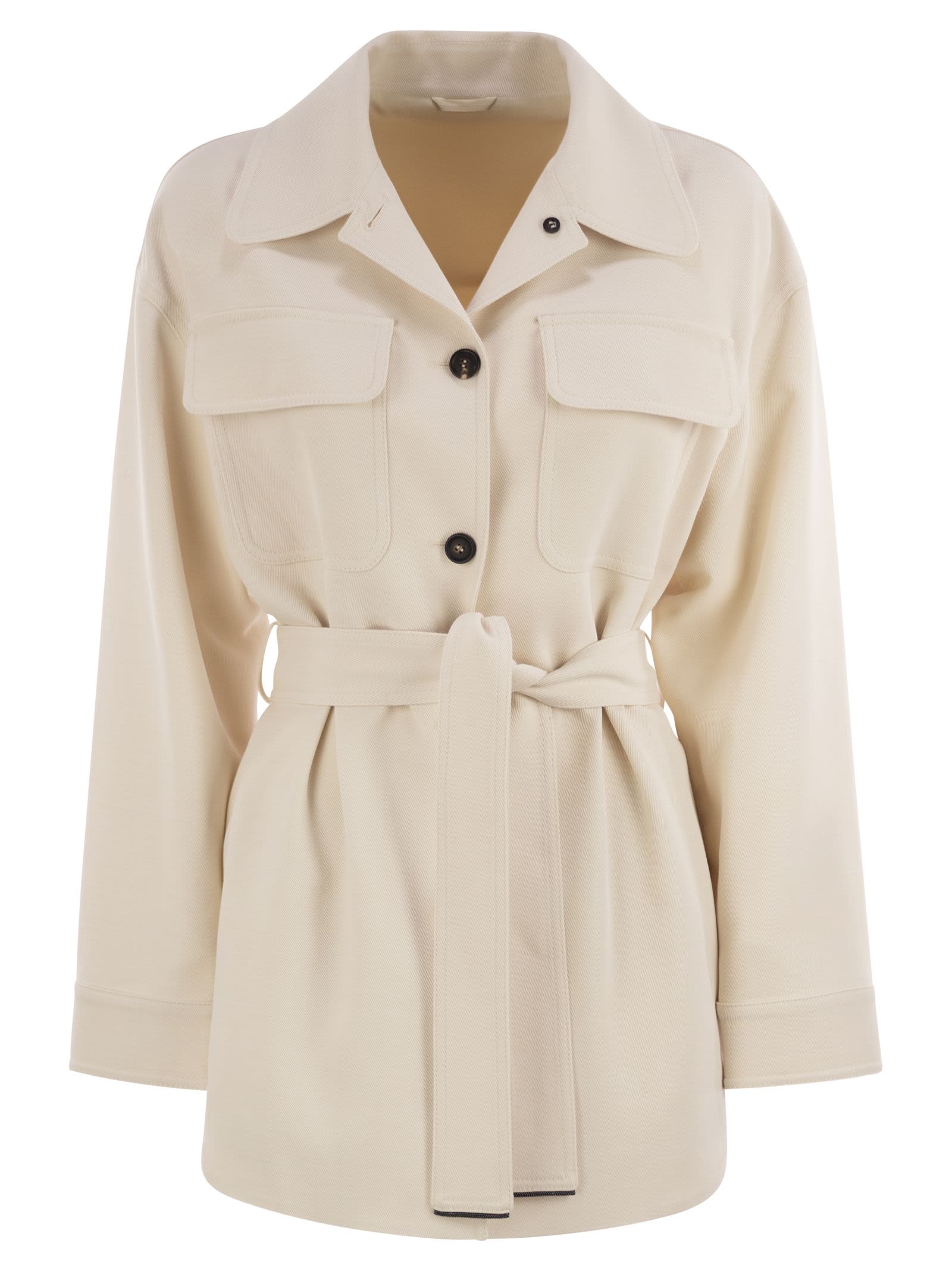 Brunello Cucinelli Women Viscose And Wool Safari Jacket Luosophy