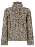 Brunello Cucinelli Women Soft Wool, Cashmere And Mohair Turtleneck Sweater With Braided Design Luosophy