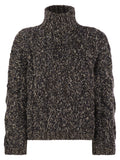 Brunello Cucinelli Women Soft Wool, Cashmere And Mohair Turtleneck Sweater With Braided Design Luosophy
