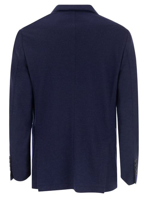 Brunello Cucinelli Men Cashmere Jersey Blazer With Patch Pockets Luosophy