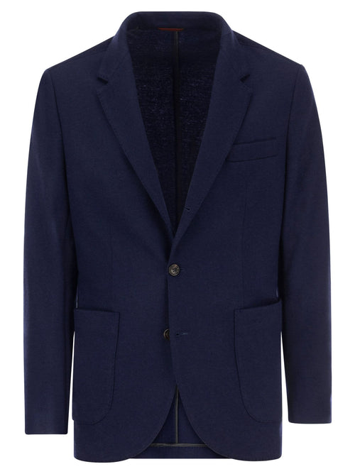 Brunello Cucinelli Men Cashmere Jersey Blazer With Patch Pockets Luosophy