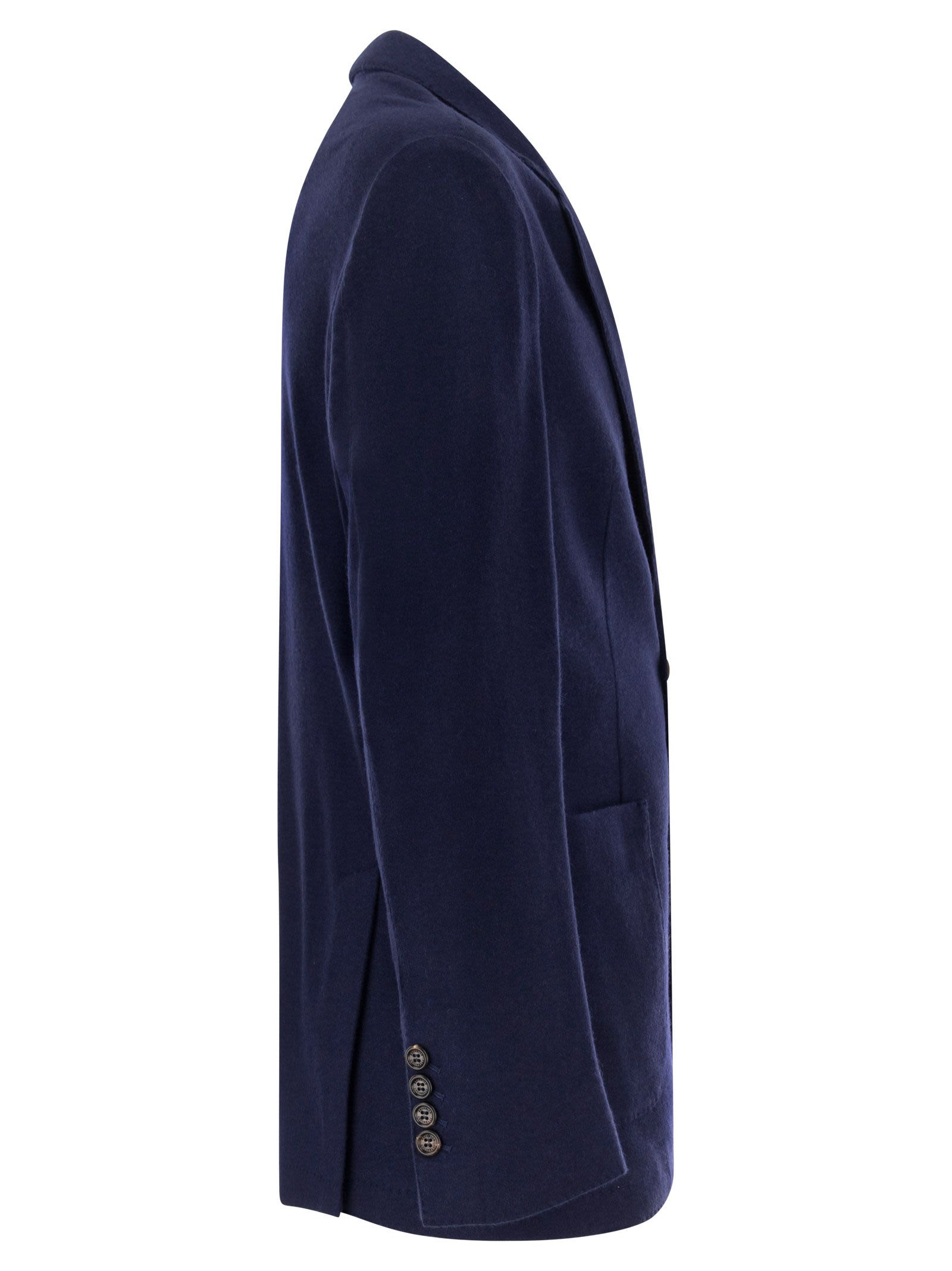 Brunello Cucinelli Men Cashmere Jersey Blazer With Patch Pockets Luosophy