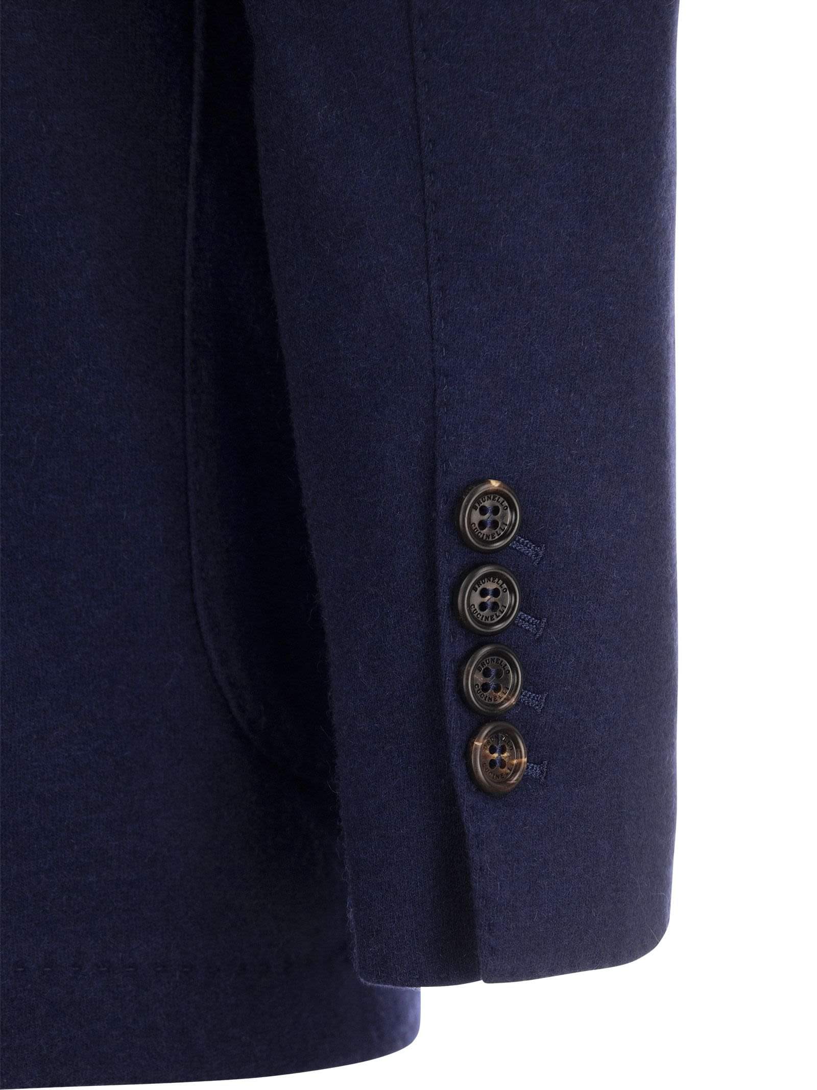 Brunello Cucinelli Men Cashmere Jersey Blazer With Patch Pockets Luosophy