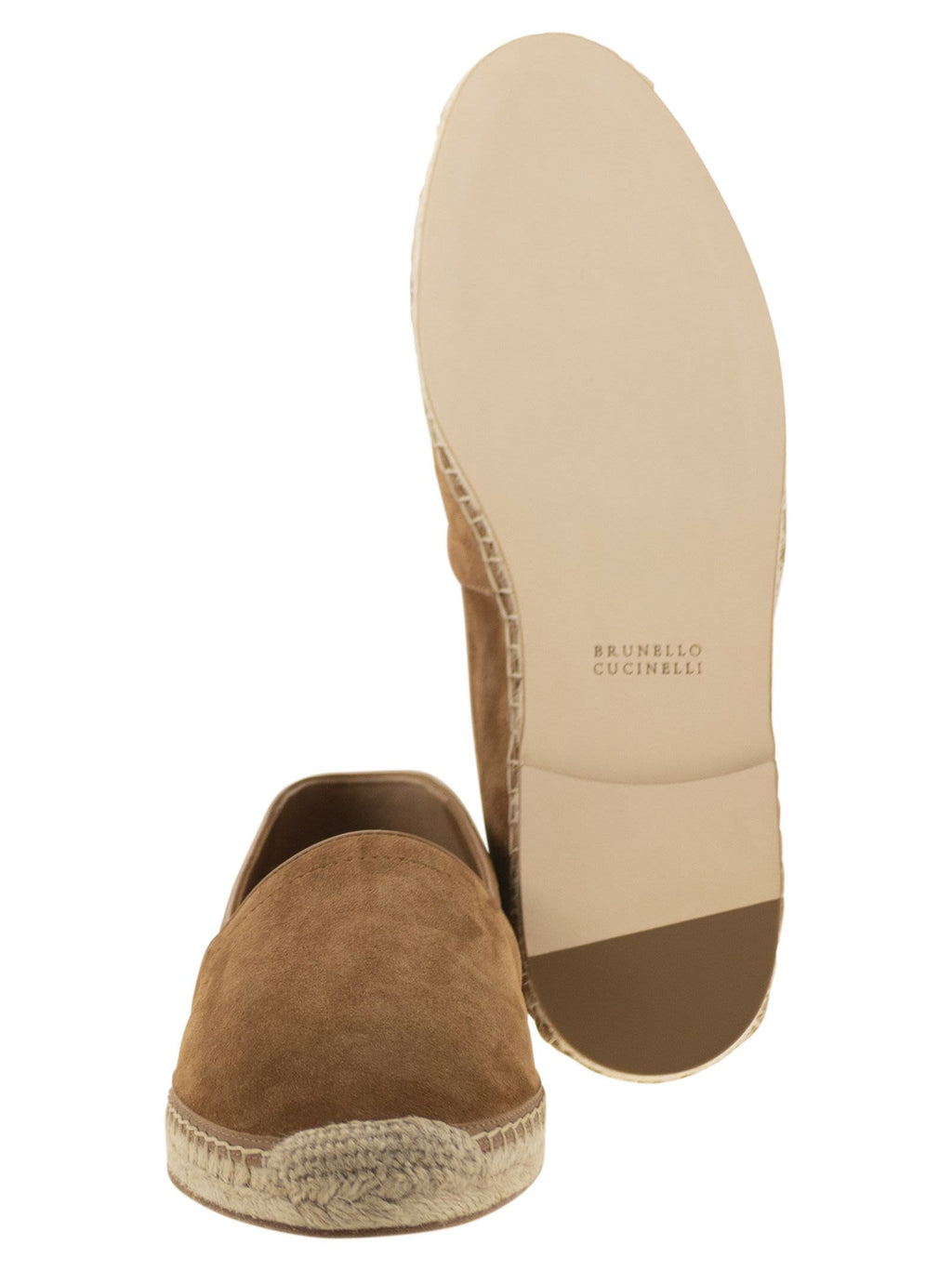 Brunello Cucinelli Men Washed Suede Espadrilles With Beading Luosophy