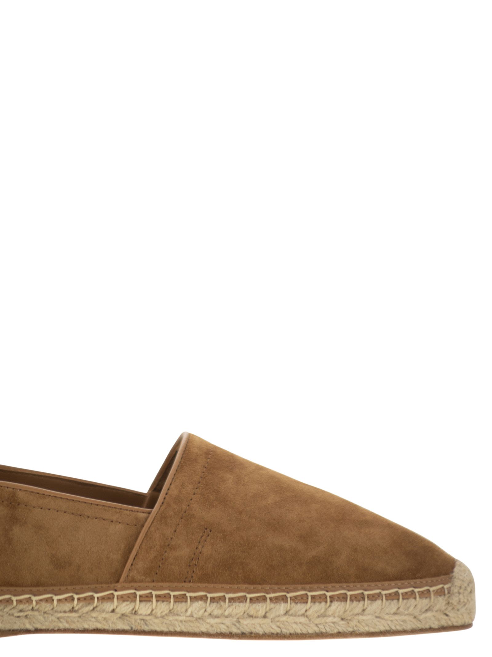 Brunello Cucinelli Men Washed Suede Espadrilles With Beading Luosophy