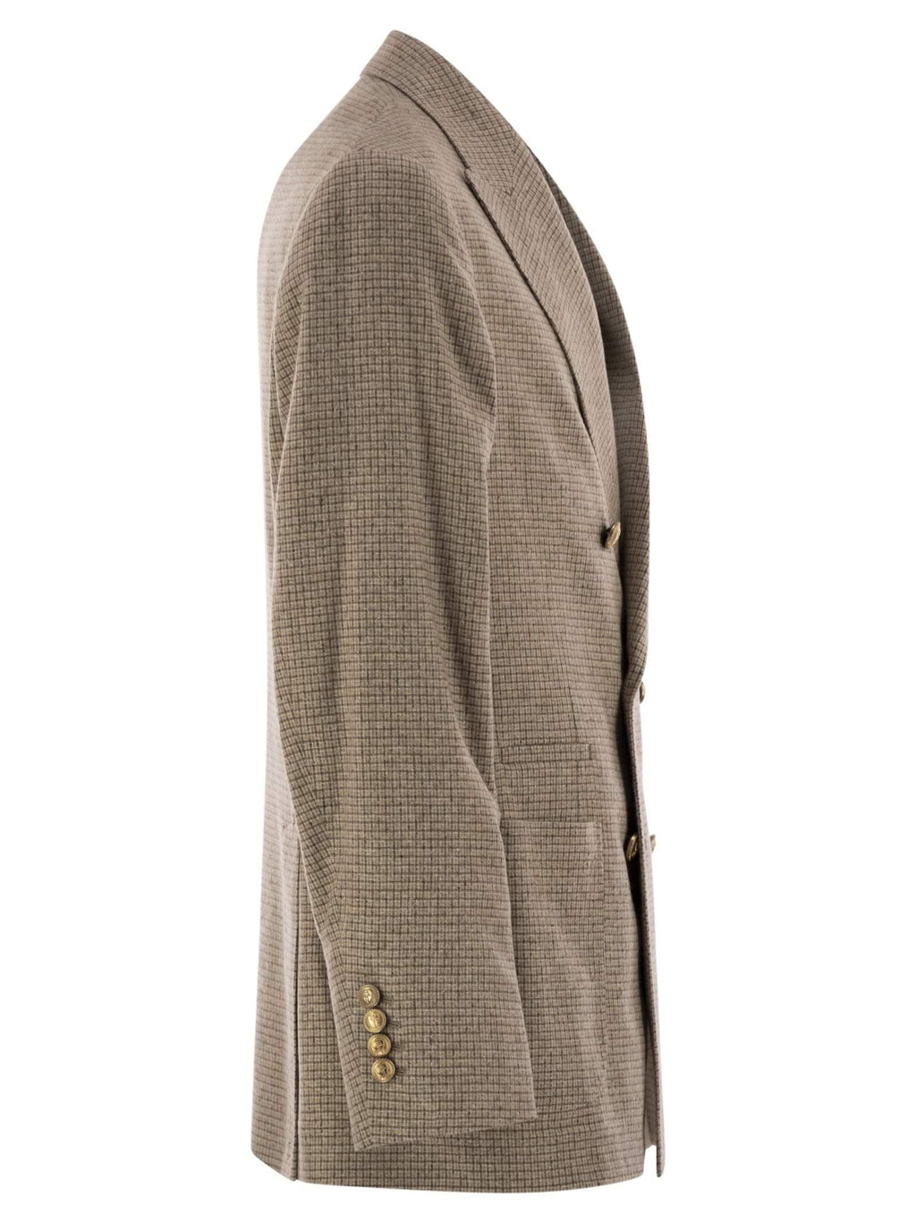 Brunello Cucinelli Men One-And-A-Half Breasted Deconstructed Jacket In Checked Flannel Luosophy