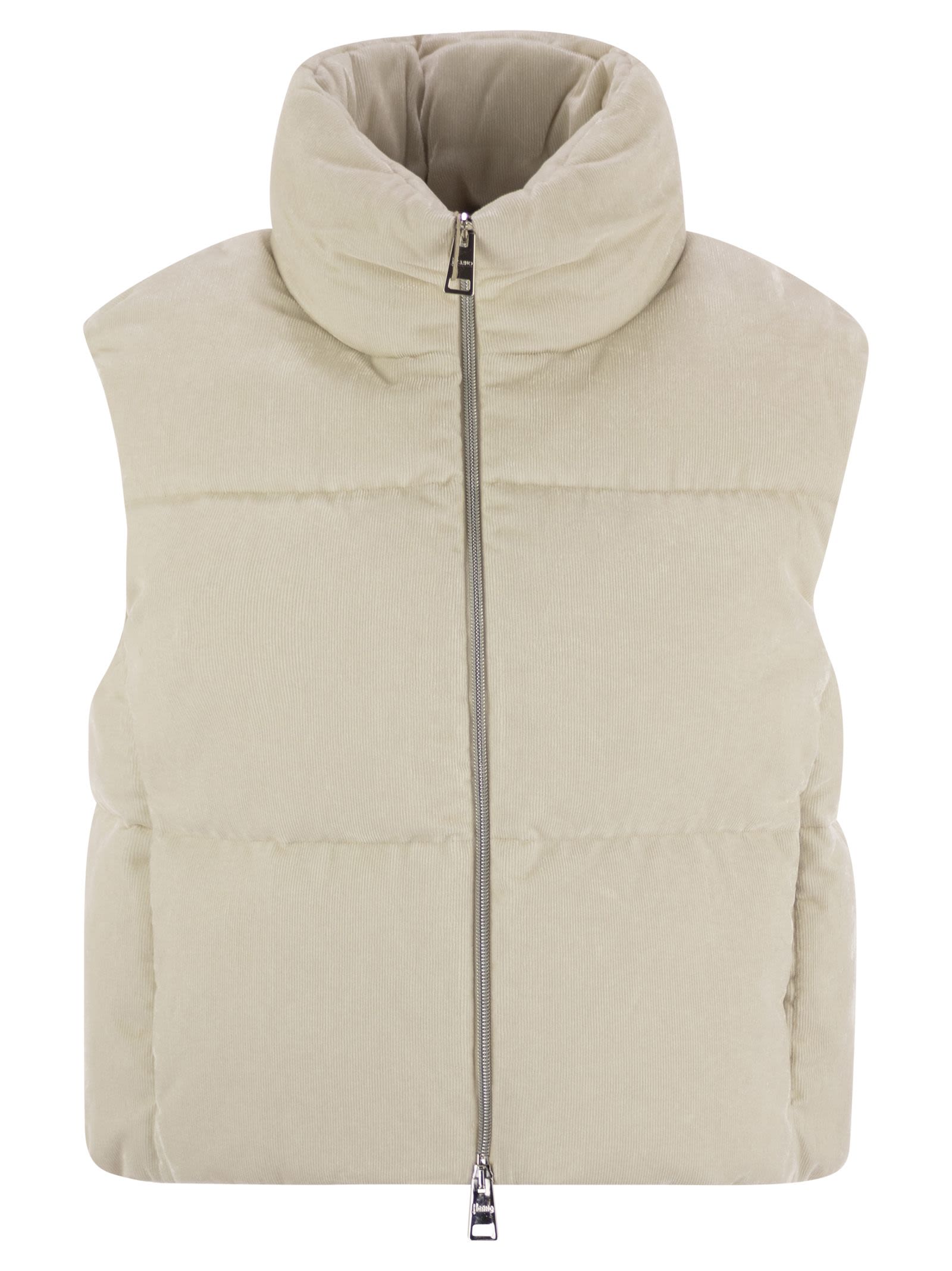 Herno Women Velvet Sleeveless Down Jacket Luosophy