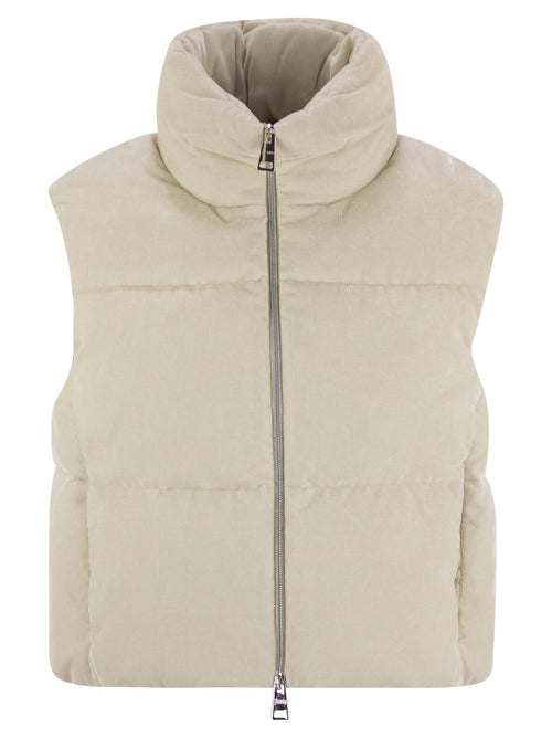 Herno Women Velvet Sleeveless Down Jacket Luosophy