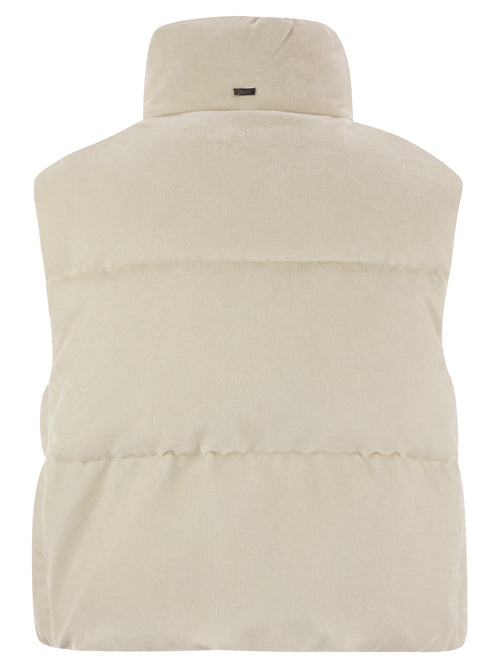 Herno Women Velvet Sleeveless Down Jacket Luosophy