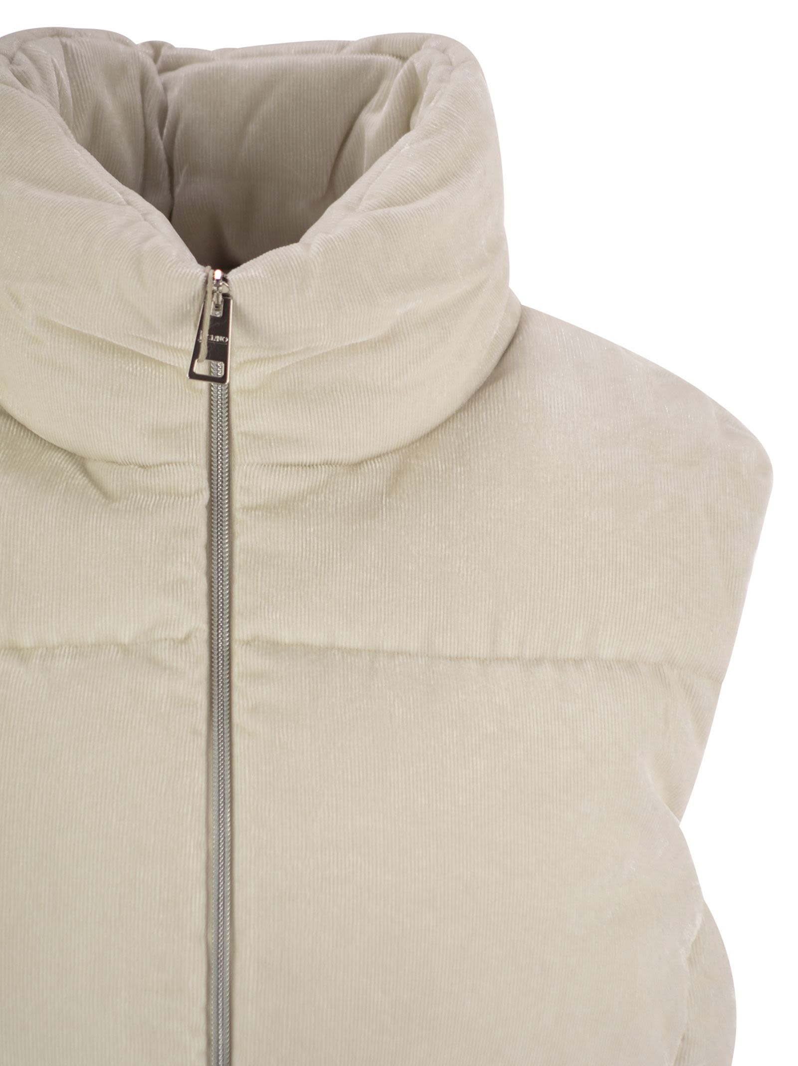 Herno Women Velvet Sleeveless Down Jacket Luosophy