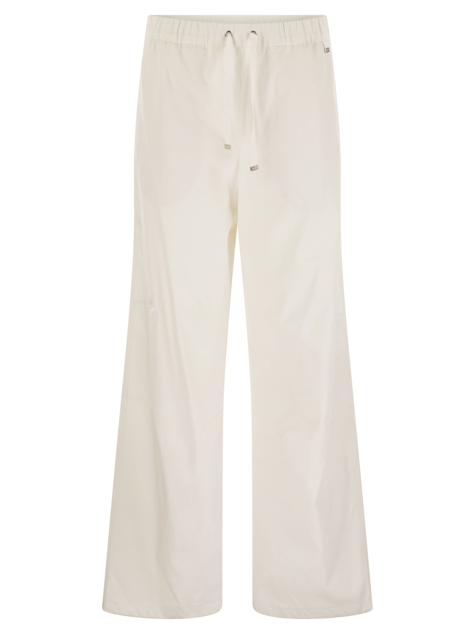 Herno Women Resort Cotton Trousers With Drawstring Luosophy