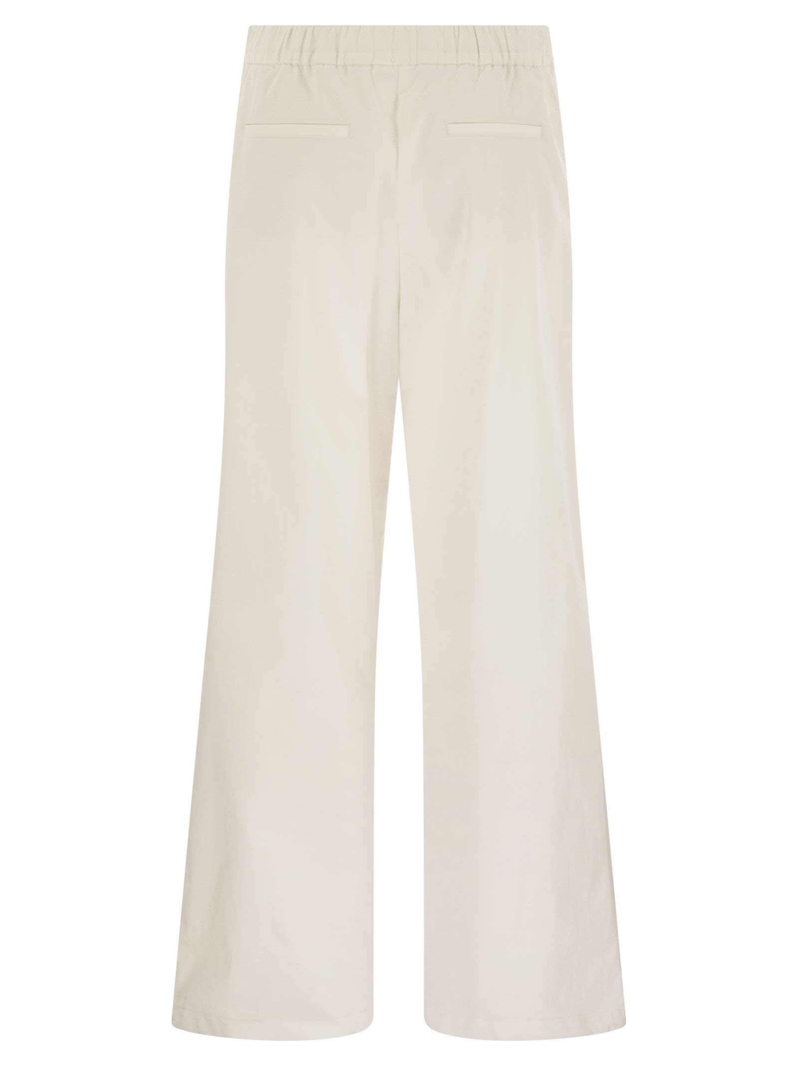Herno Women Resort Cotton Trousers With Drawstring Luosophy
