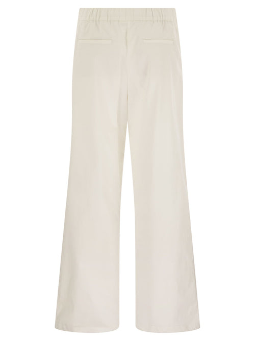 Herno Women Resort Cotton Trousers With Drawstring Luosophy