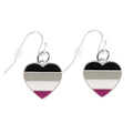 Asexual Flag Heart Earrings The Awareness Company