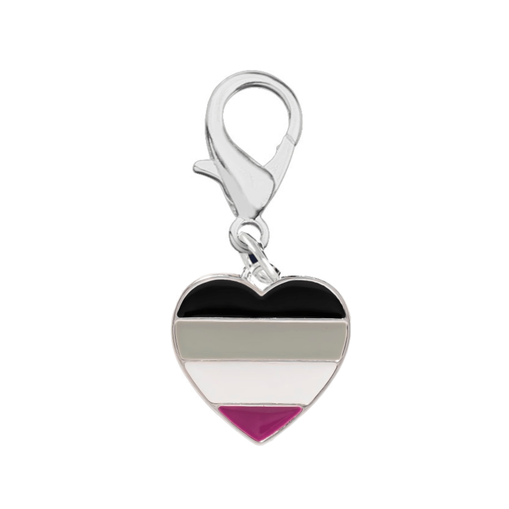 Asexual Flag Heart Hanging Charms The Awareness Company