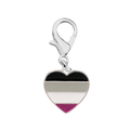 Asexual Flag Heart Hanging Charms The Awareness Company