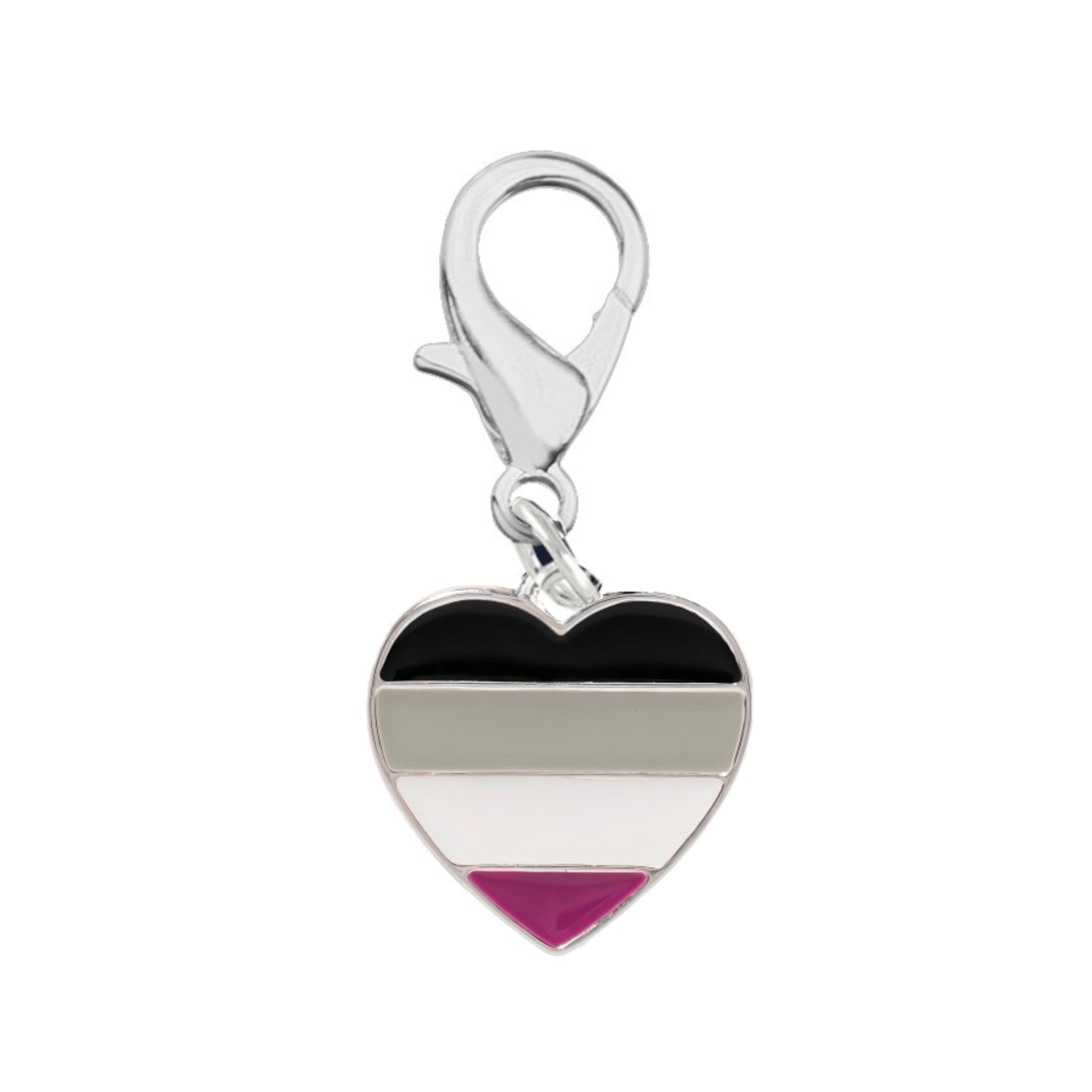 Asexual Flag Heart Hanging Charms The Awareness Company