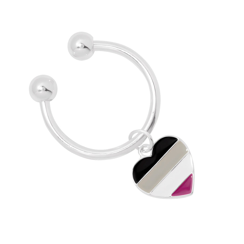 Asexual Flag Heart Horseshoe Key Chains The Awareness Company