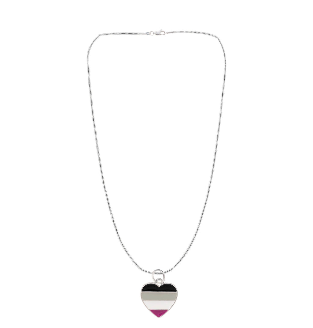 Asexual Flag Heart Necklaces The Awareness Company