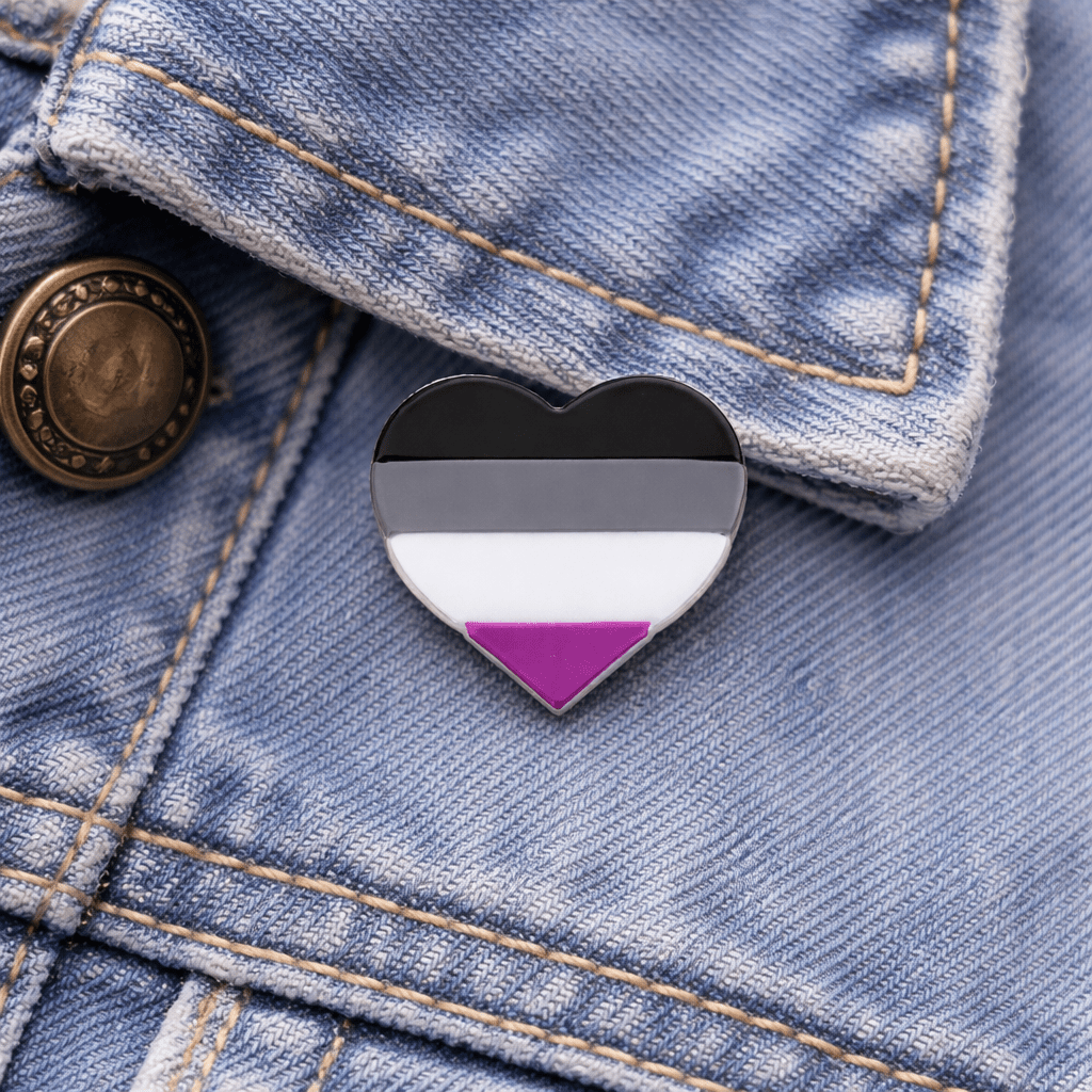 Asexual Flag Heart Silicone Pins The Awareness Company