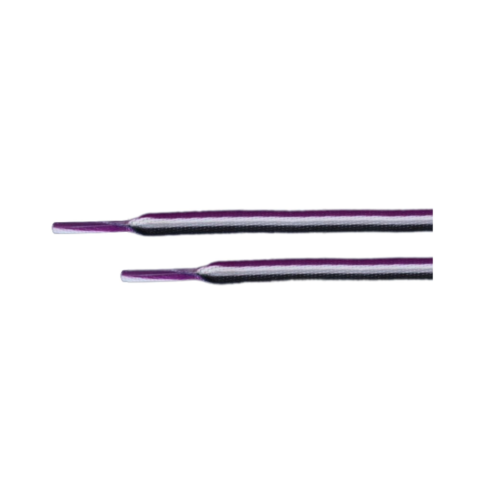 10 Pairs Asexual Flag Shoe Laces The Awareness Company