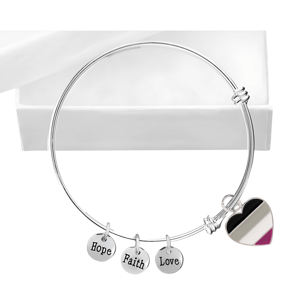 Asexual Heart Retractable Charm Bracelets The Awareness Company