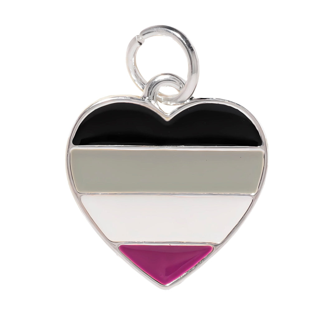 Asexual LGBTQ Pride Heart Charms The Awareness Company