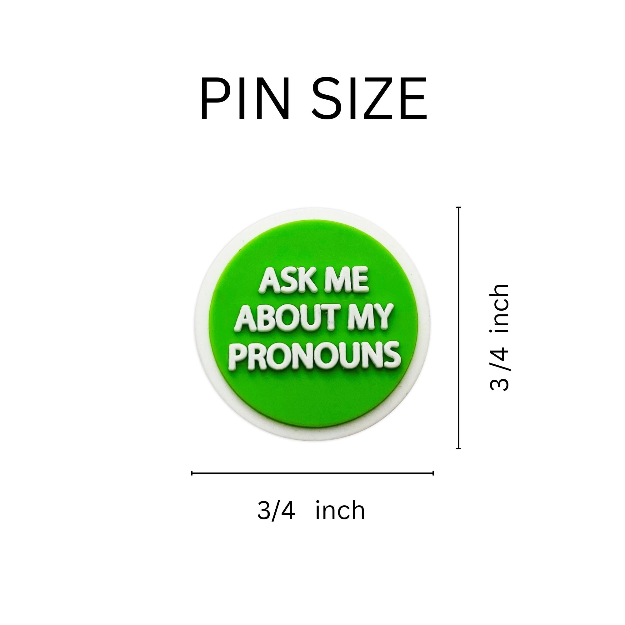10 Pack Ask Me My Pronoun Silicone Pins The Awareness Company