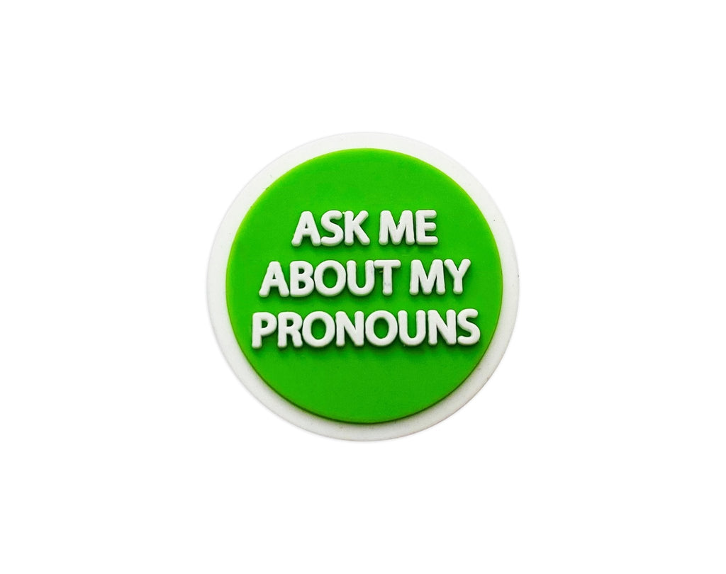 10 Pack Ask Me My Pronoun Silicone Pins The Awareness Company