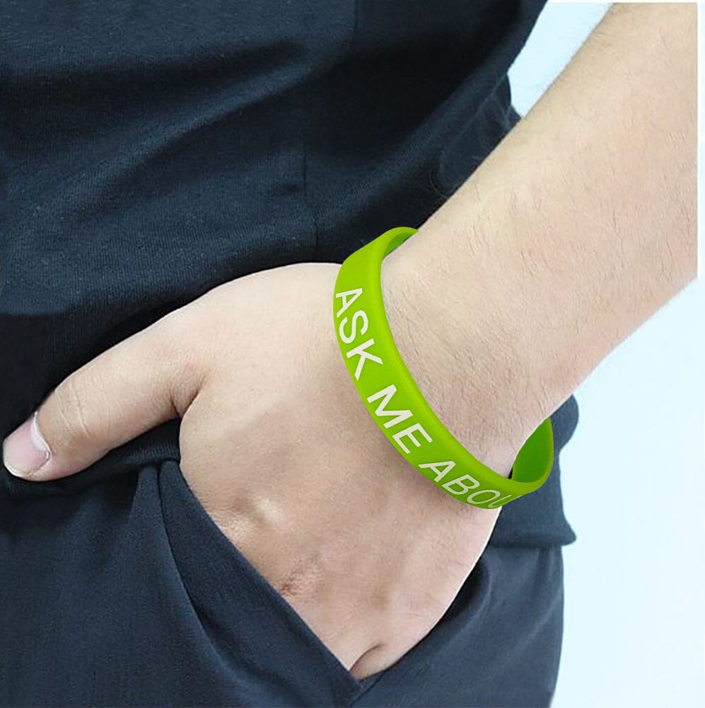Ask Me My Pronouns Silicone Bracelets The Awareness Company