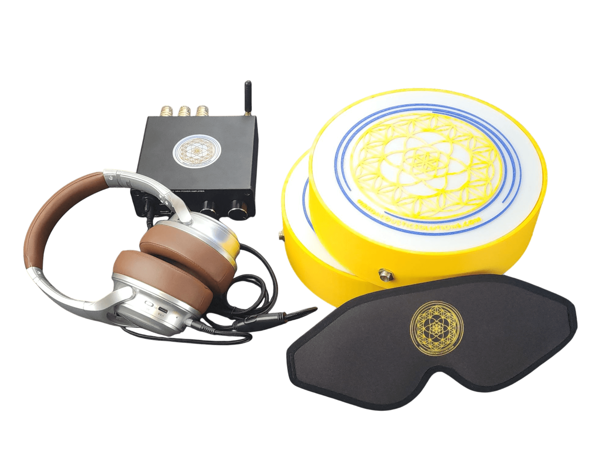 Vibroacoustic Therapy Massage Table Attachments with custom Amplifier Bundle Vibroacoustic Solutions