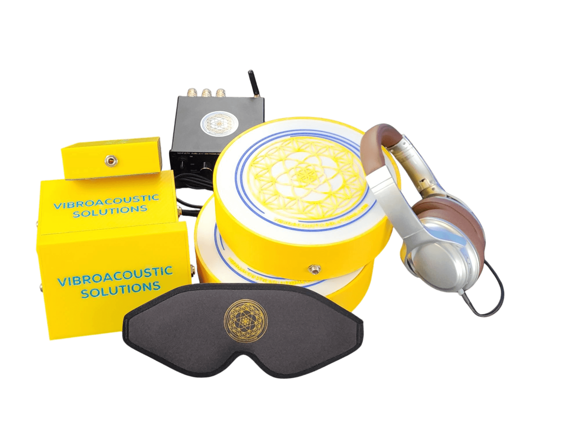 Vibroacoustic Therapy Massage Table Attachments with custom Amplifier Bundle Vibroacoustic Solutions