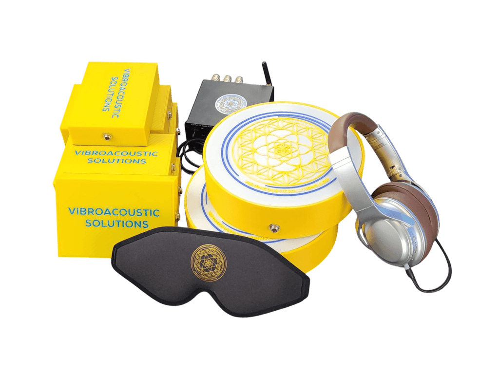 Vibroacoustic Therapy Massage Table Attachments with custom Amplifier Bundle Vibroacoustic Solutions