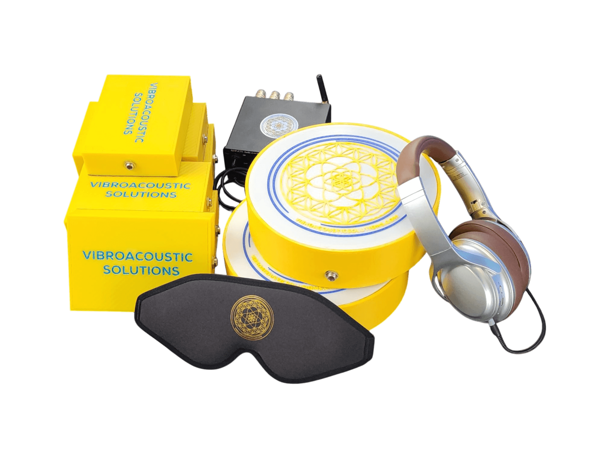 Vibroacoustic Therapy Massage Table Attachments with custom Amplifier Bundle Vibroacoustic Solutions