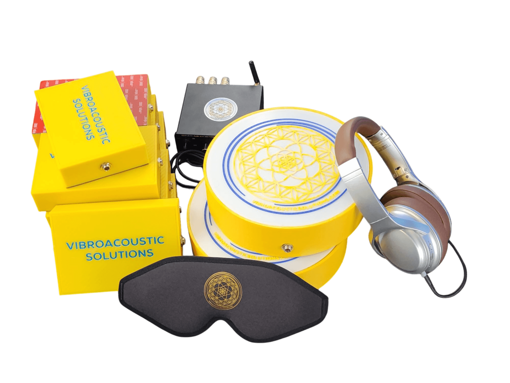 Vibroacoustic Therapy Massage Table Attachments with custom Amplifier Bundle Vibroacoustic Solutions