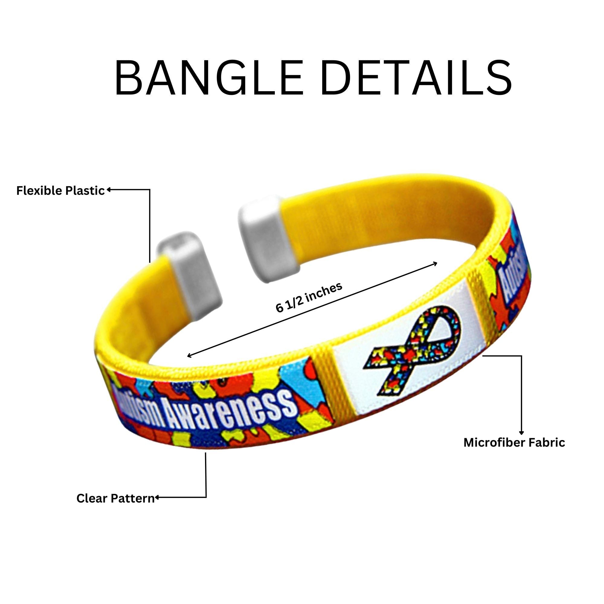 10 Pack Autism Awareness Bangle Bracelets The Awareness Company