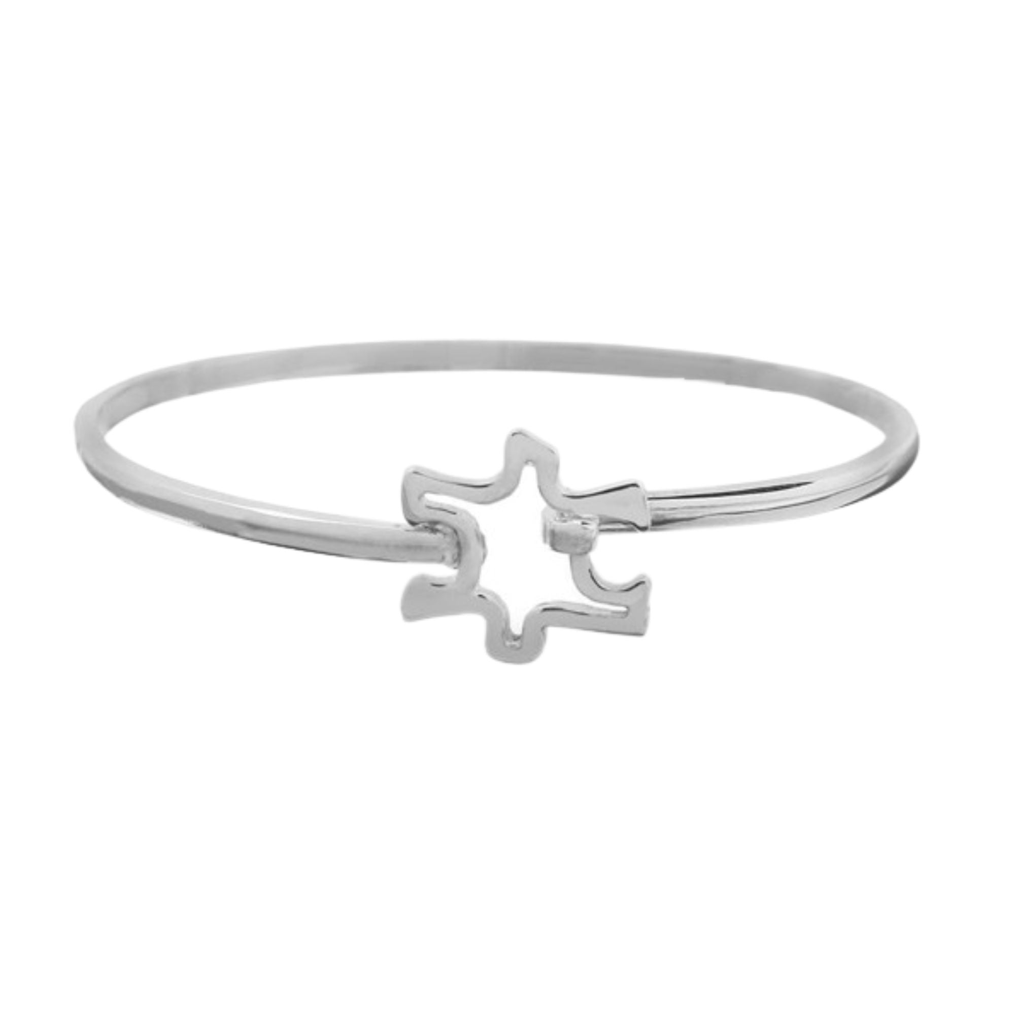 Autism Awareness Elegant Puzzle Piece Bangle Bracelets The Awareness Company