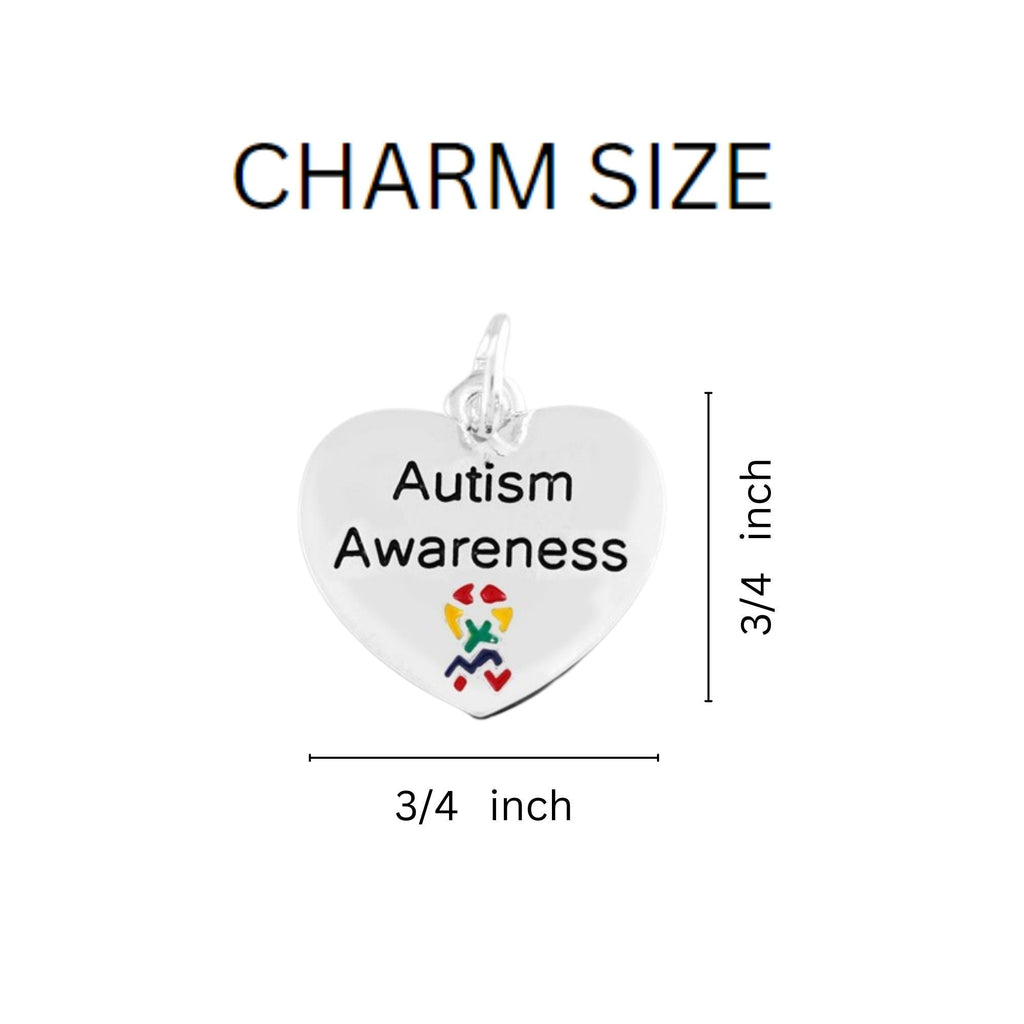 Autism Awareness Heart Design Partial Beaded Bracelets The Awareness Company
