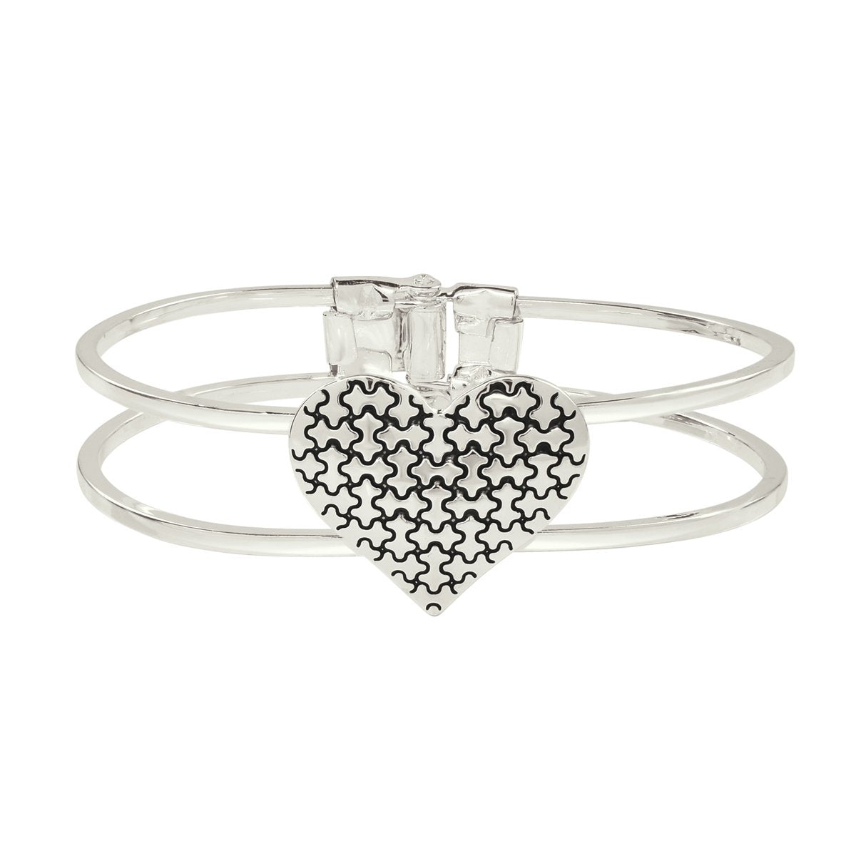 Autism Awareness Puzzle Heart Bangle Bracelets The Awareness Company