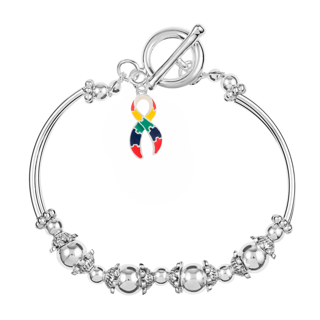 Autism Awareness Ribbon Partial Beaded Bracelets The Awareness Company